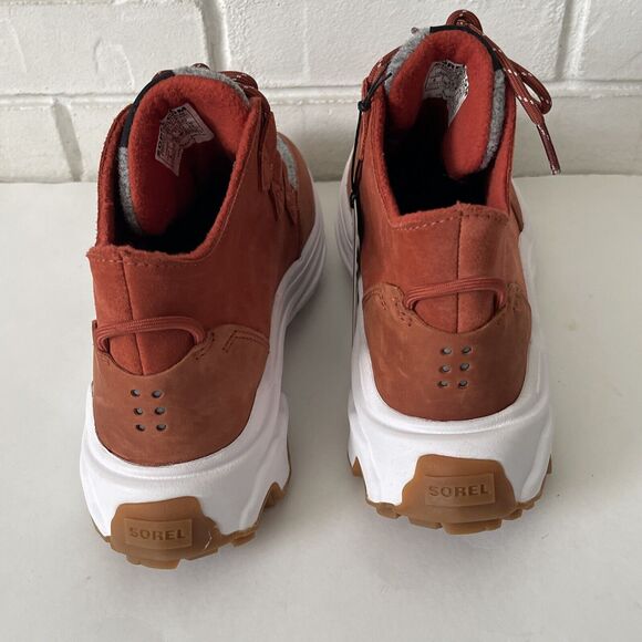SOREL Kinetic Breakthru Conquest in Orange Leather Size 6 NEW High Top Sneakers - Picture 5 of 7